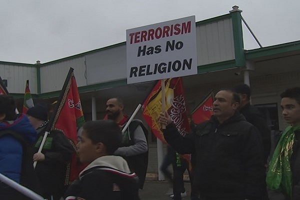 Dozens march to Boise Islamic center with message of peace