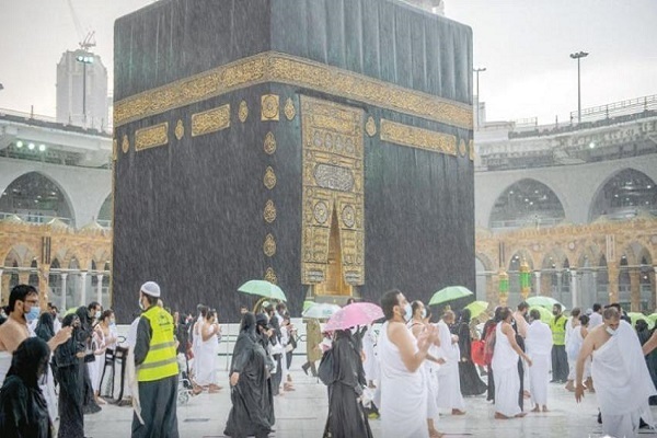 Holy Kaaba on A Rainy Day