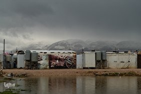 طوفان اردوگاه پناهندگان سوری را تخریب کرد