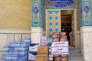 فیلم/ اهدایی مدرسه علمیه آیت‌الله انصاری به سیل‌زدگان