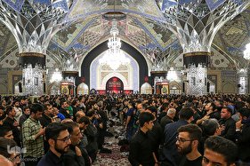 مراسم عزاداری شام اربعین حسینی در حرم رضوی