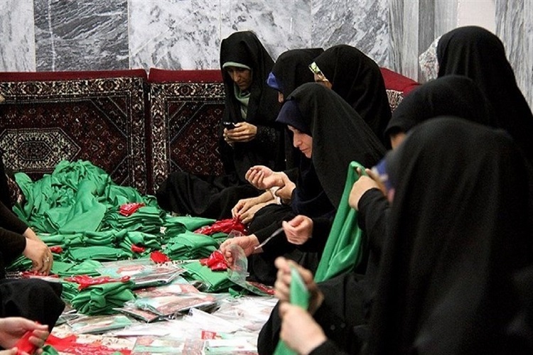 دوخت لباس برای همایش شیرخوارگان حسینی