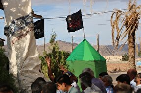 عکس | برپایی خیمه عزای امام حسین(ع) در روستای ده‌زیار