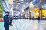 سیاه‌پوش شدن حرم حسینی در آستانه محرم + فیلم و عکس
