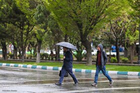 ترنم باران بهاری بر چهره شهر