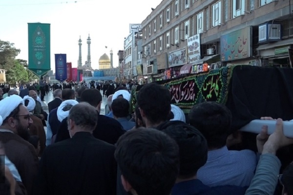 شکوه بدرقه محمدحسین حشمت‌پور در جوار کریمه اهل بیت(ع)