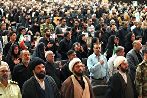 آیین گرامیداشت اربعین ۸۶ شهید لرستانی جنگ تحمیلی ۱۲ روزه برگزار شد + عکس