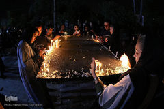 مراسم شام غریبان حسینی در امامزادگان محمد(ع) و سکینه خاتون(س) کرج