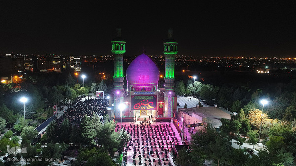 مراسم عزاداری شب عاشورا_آستان مقدس امامزادگان محمد و سکینه خاتون علیهماالسلام کرج‎‎