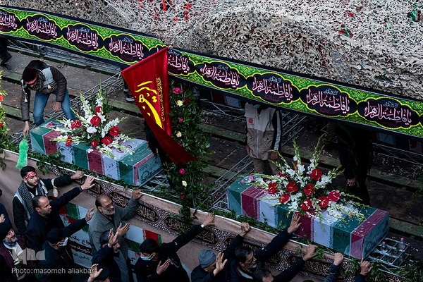 تشییع پیکر مطهر ۴ شهید گمنام دفاع مقدس در کرج‎‎