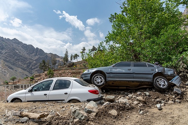 خسارات سیل در جاده چالوس‎‎