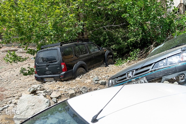 خسارات سیل در جاده چالوس‎‎