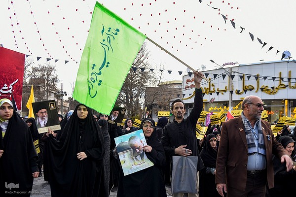 راهپیمایی مردم کرج در محکومیت حمله تروریستی کرمان‎