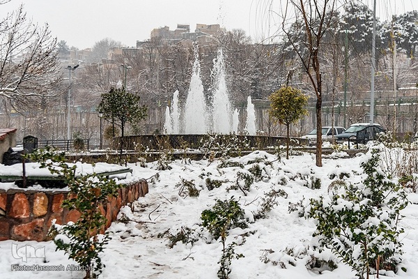 بارش برف در کرج‎