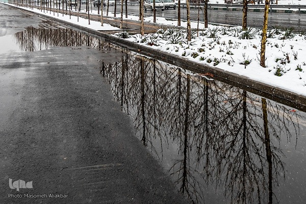 بارش برف در کرج‎