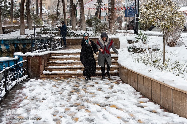 بارش برف در کرج‎