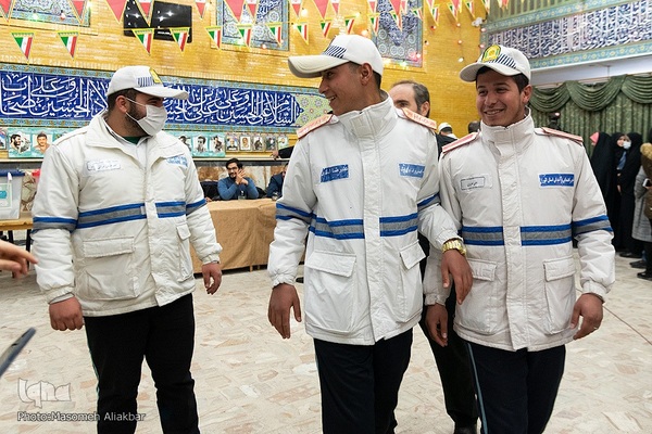 حضور مردم کرج در محل اخذ رای‎