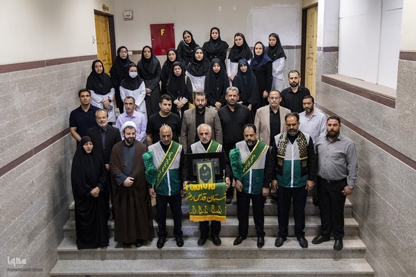 پرچم‌گردانی حرم مطهر امام رضا (ع) در مجتمع تحقیقاتی شهدای جهاددانشگاهی