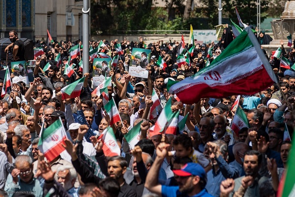 راهپیمایی مردم کرج علیه تهاجم رژیم صهیونیستی به ایران‎