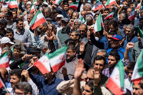 راهپیمایی مردم کرج علیه تهاجم رژیم صهیونیستی به ایران‎