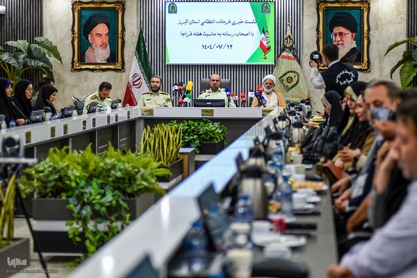 نشست خبری فرمانده انتظامی استان البرز به مناسبت هفته فراجا‎