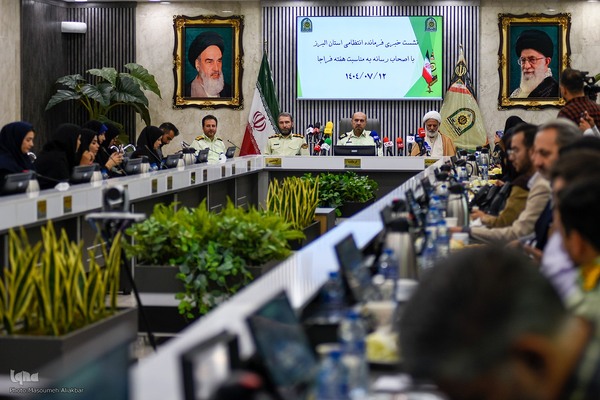 نشست خبری فرمانده انتظامی استان البرز به مناسبت هفته فراجا‎