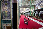 Фото/ Гробница имама Хусейна, покрытая красным в канун Мухаррама
