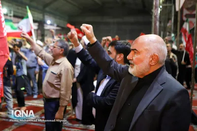 مراسم بزرگداشت چهلمین روز خاکسپاری مقام معظم رهبری در اهواز عکاس محمد محمدعلی پور